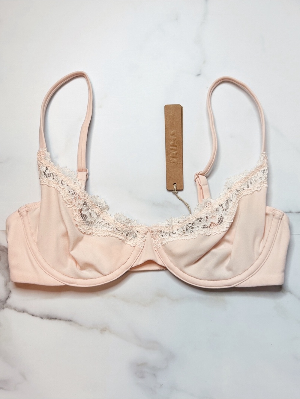 NWT Skims Fits Everybody Lace Unlined Scoop Bra